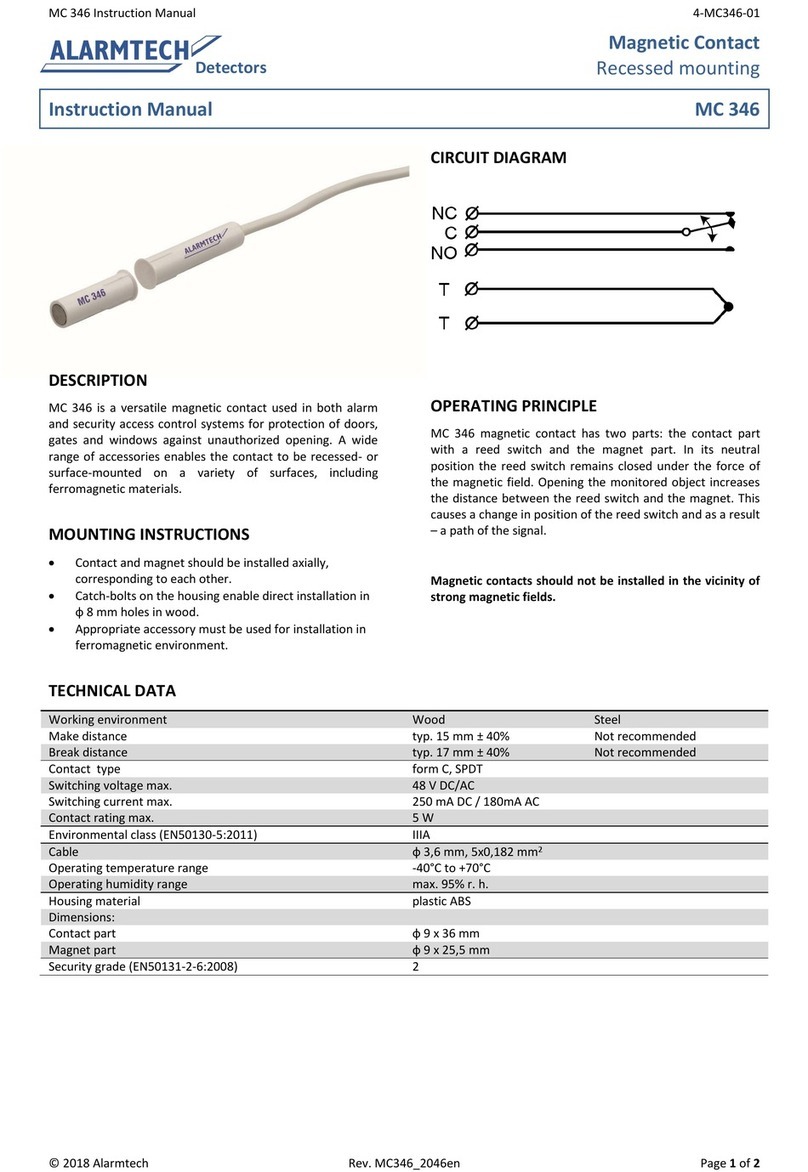 Alarmtech MC 346 User manual