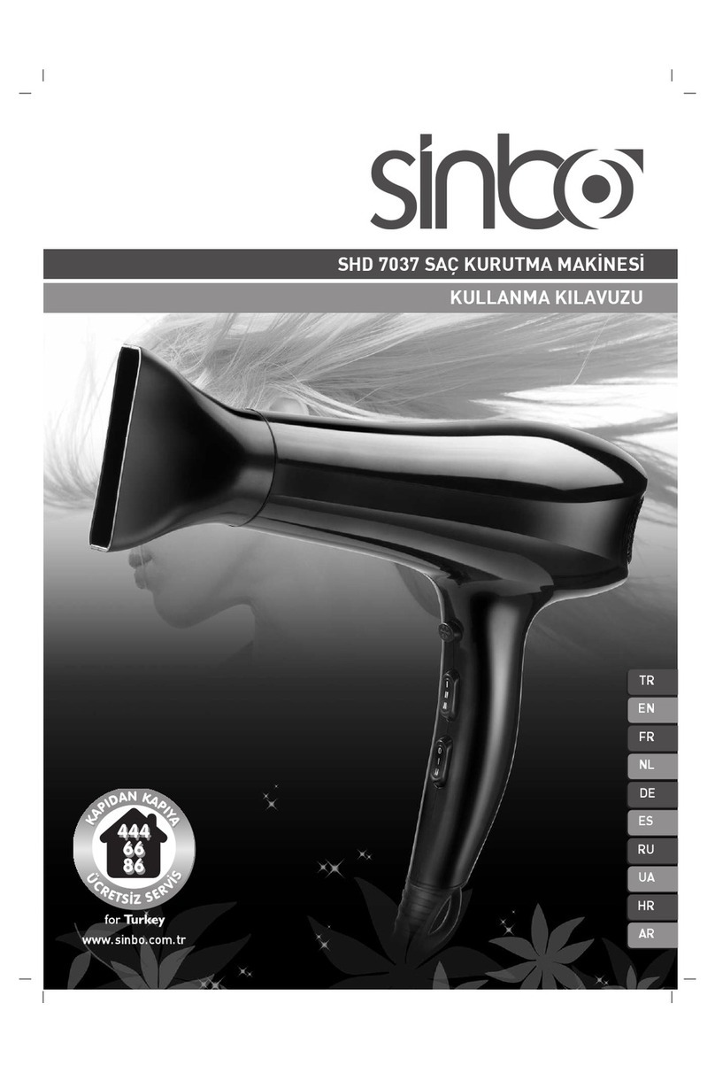 Sinbo SHD 7037 instruction manual