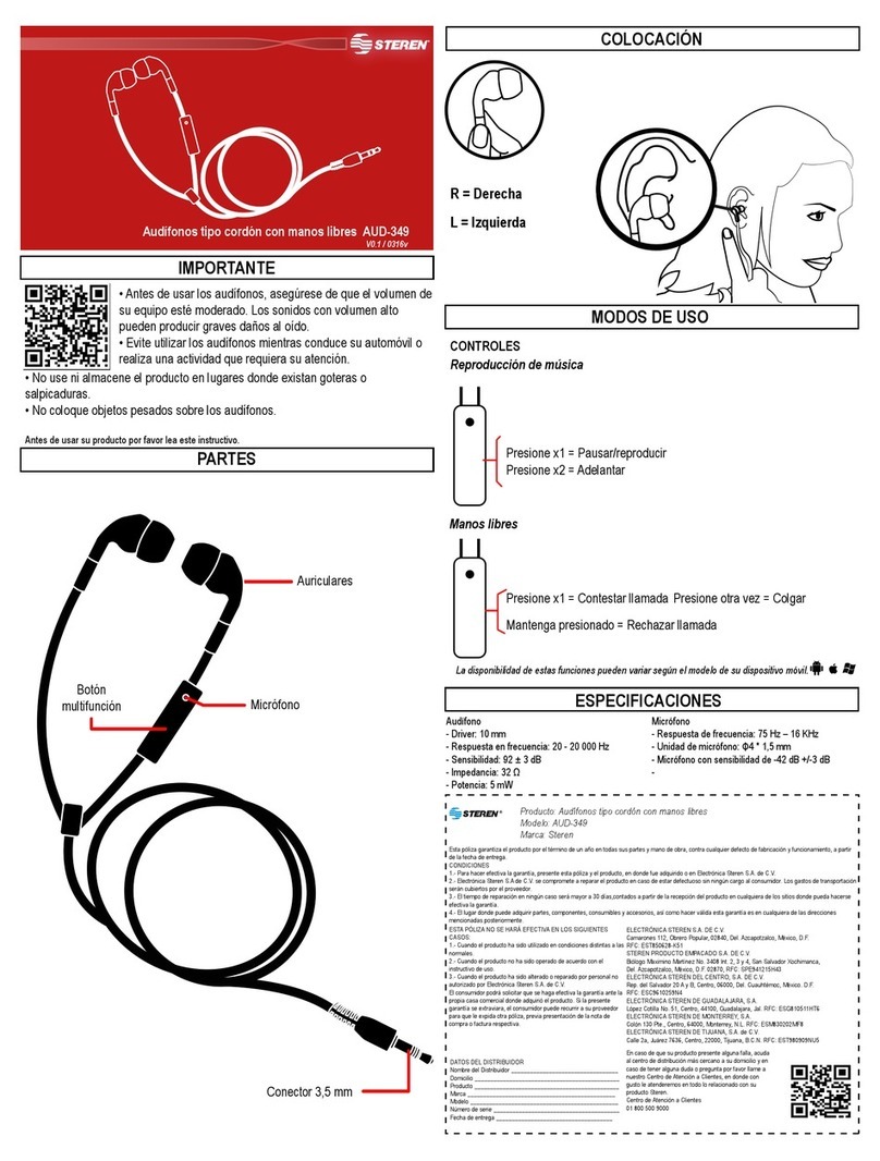 Steren AUD-349 User manual