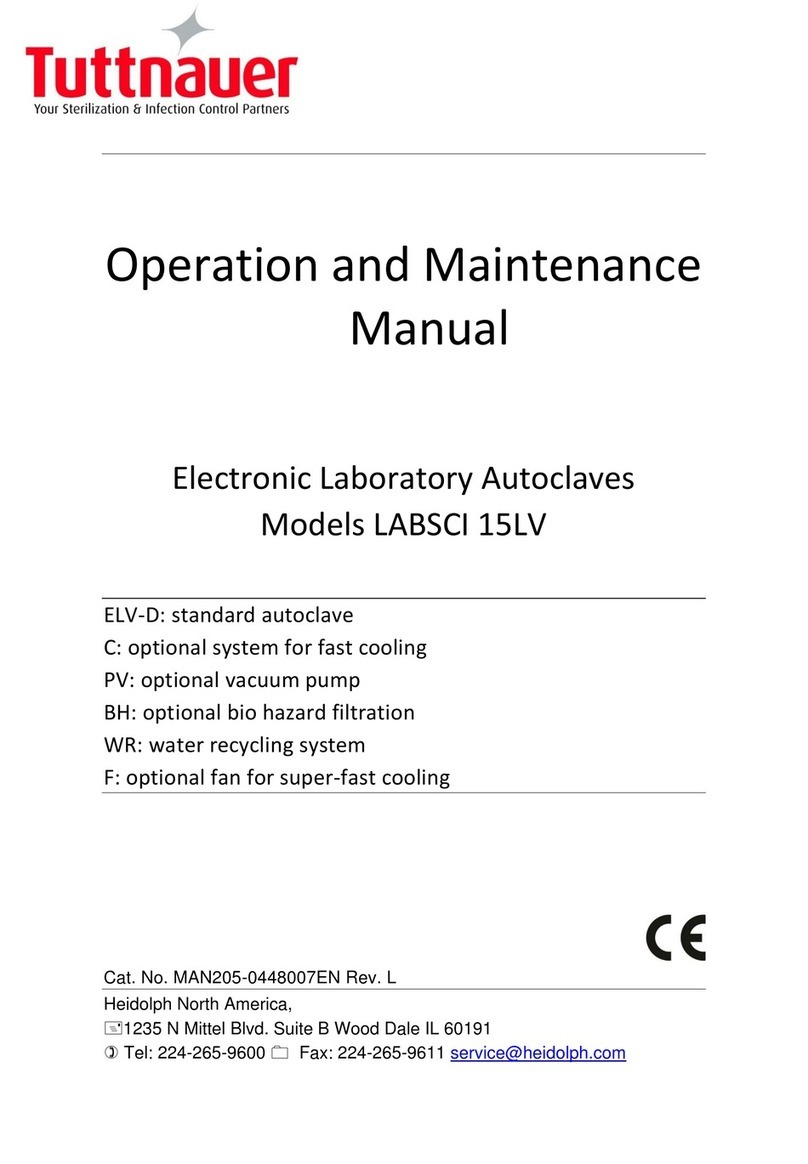Tuttnauer LABSCI 15LV User manual Tuttnauer LABSCI 15LV User manual