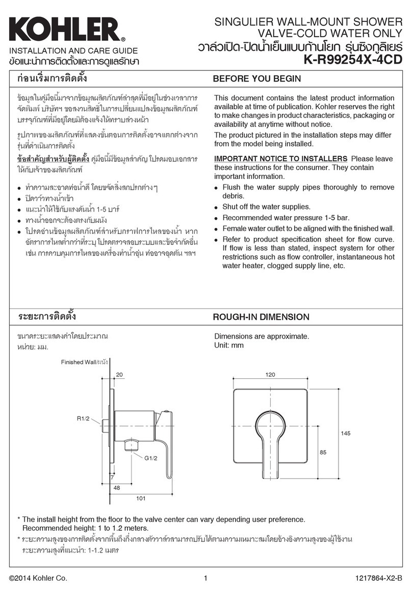 Kohler K-R99254X-4CD Assembly instructions Kohler K-R99254X-4CD Assembly instructions