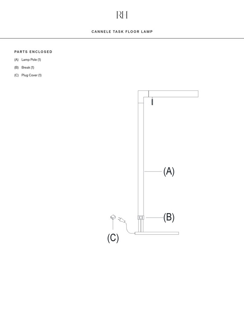 RH CANNELE TASK FLOOR LAMP quick start guide