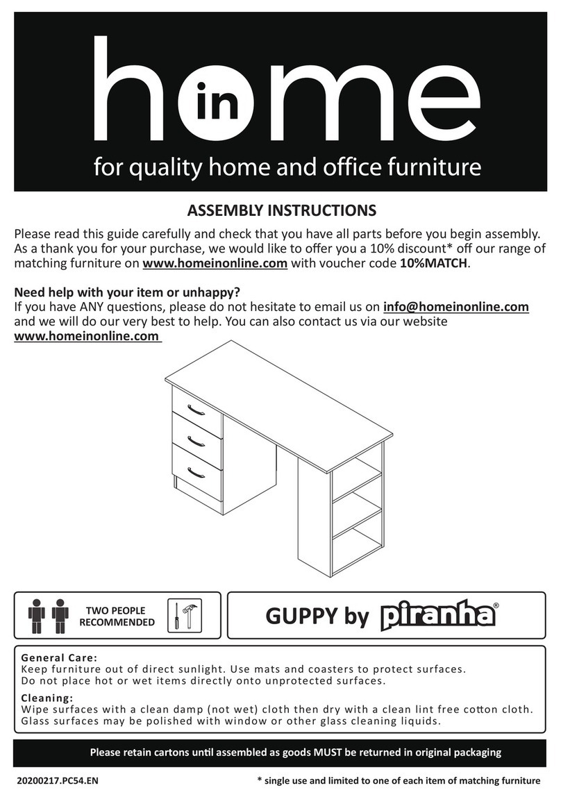 Piranha Furniture Guppy PC54W Assembly instructions Piranha Furniture Guppy PC54W Assembly instructions