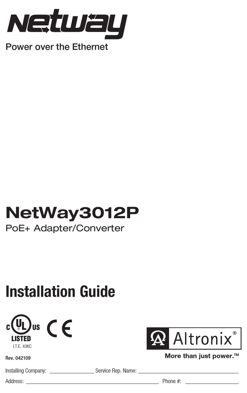Altronix NetWay3012P User manual