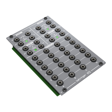 Behringer 173 QUAD GATE/MULTIPLES User manual