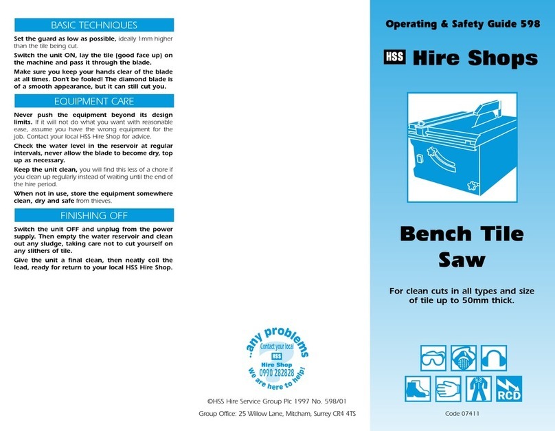 HSS Hire 07411 Troubleshooting guide