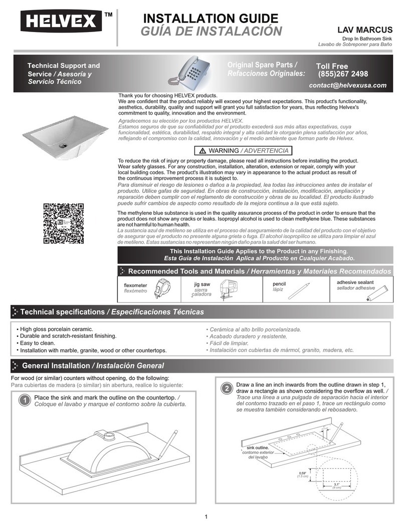 Helvex LAV MARCUS User manual
