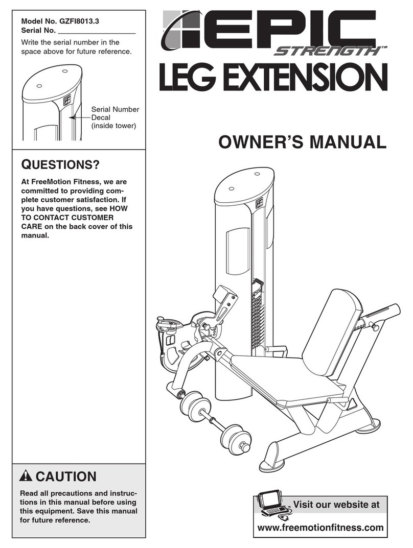 FREE MOTION EPIC STRENGHT GZFI8013.3 owner's manual