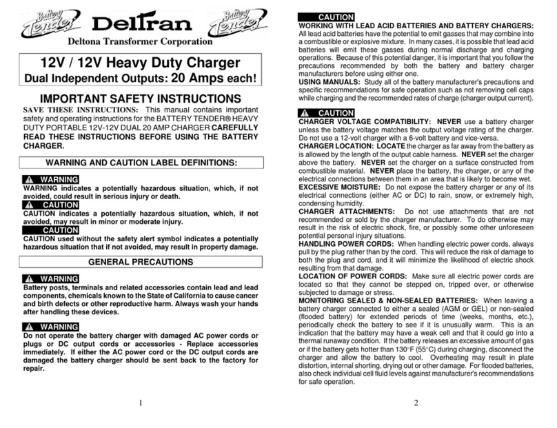 Deltran Battery Tender User manual