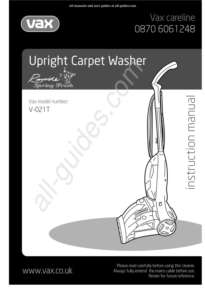 Vax Rapide Spring Fresh V-021T User manual
