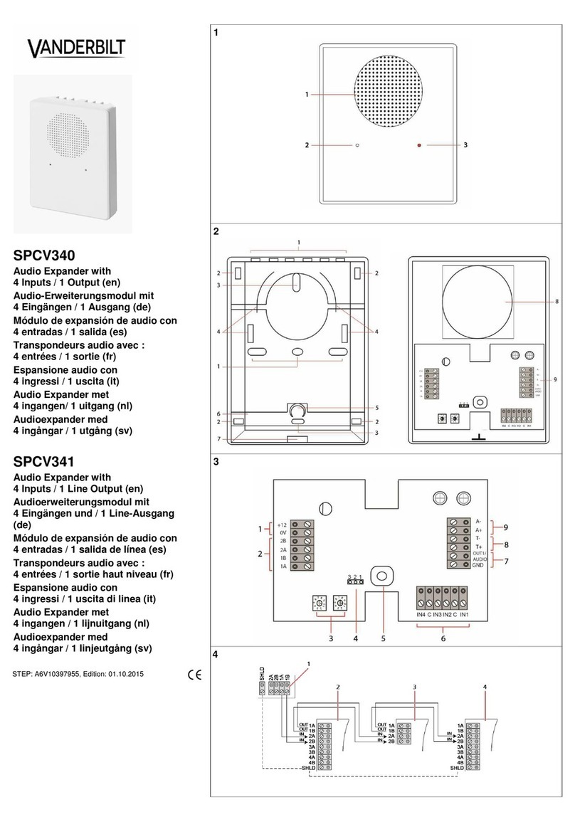 Vanderbilt SPCV340 manual