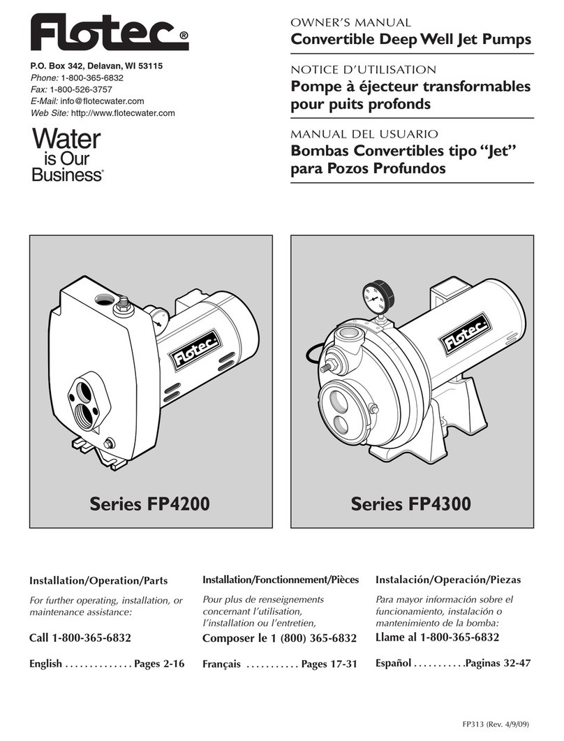 Flotec FP4200 Series owner's manual