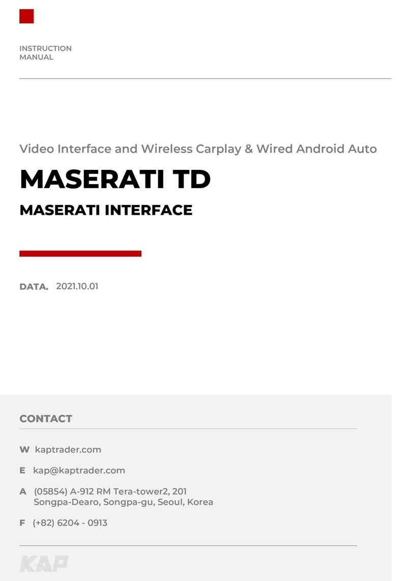 KAP MASERATI TD instruction manual