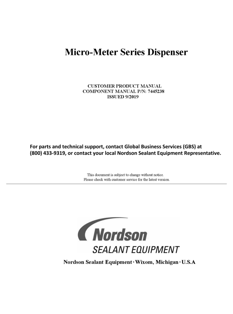 Nordson Sealant Equipment Micro-Meter Series Customer product manual