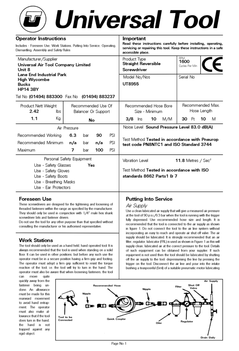 Universal Tool UT8955 User manual