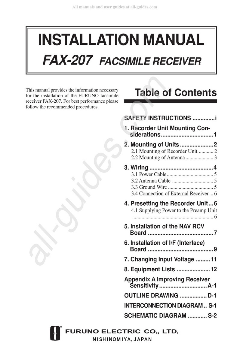 Furuno FAX-207 installation manual
