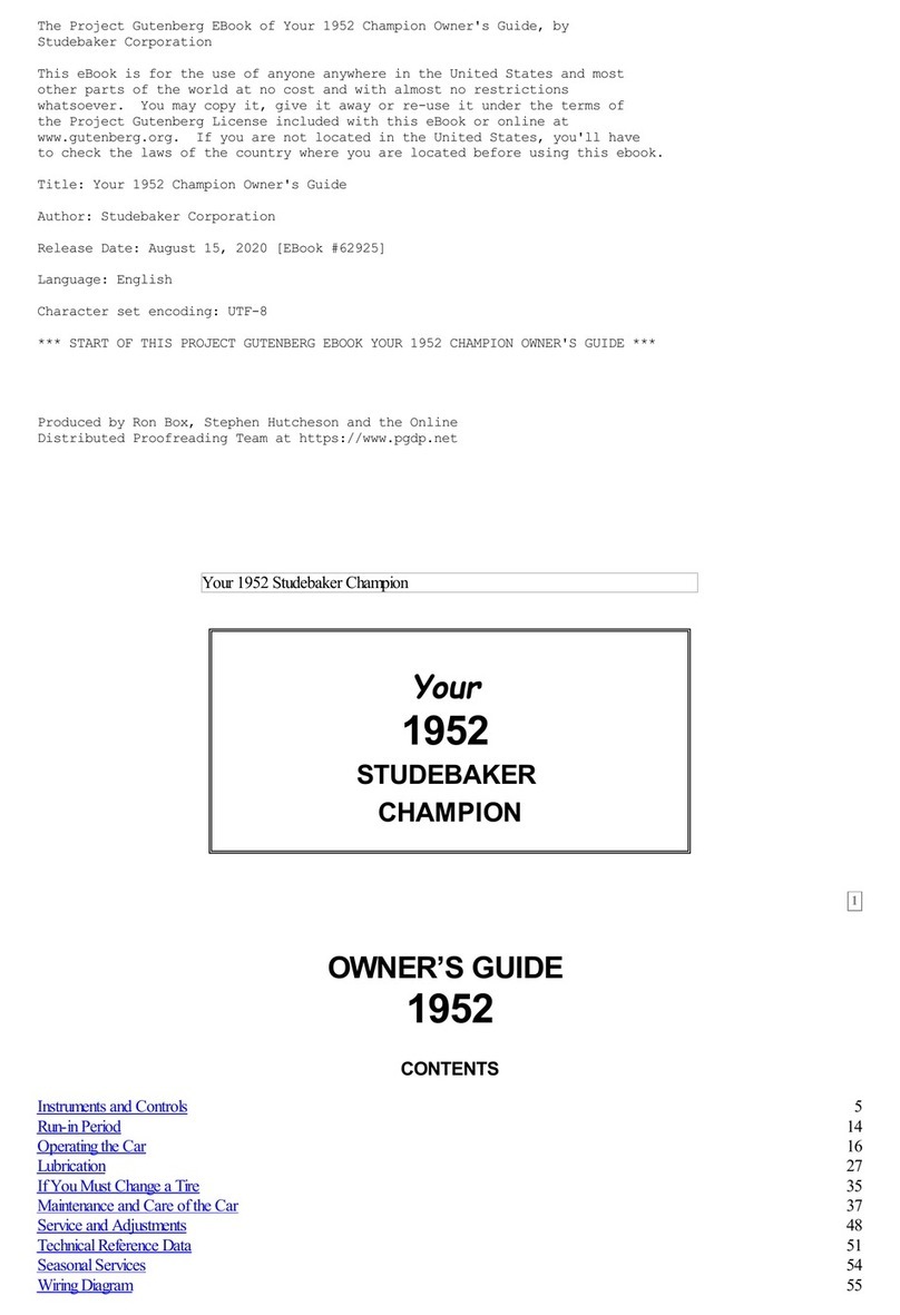 Studebaker Champion 1952 owner's guide