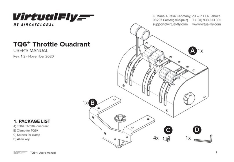 Aircatglobal VirtualFly TQ6+ Throttle Quadrant user manual