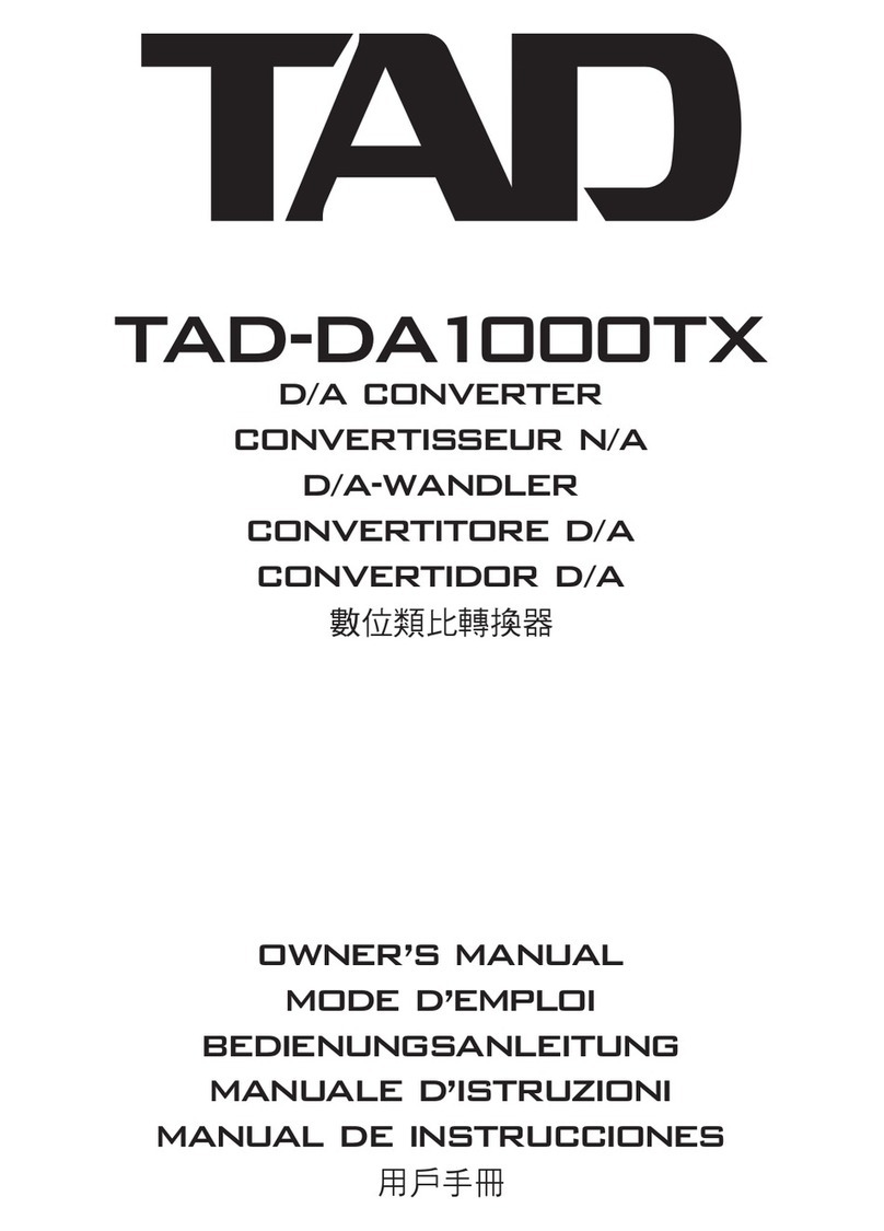 TAD EVOLUTION Series owner's manual