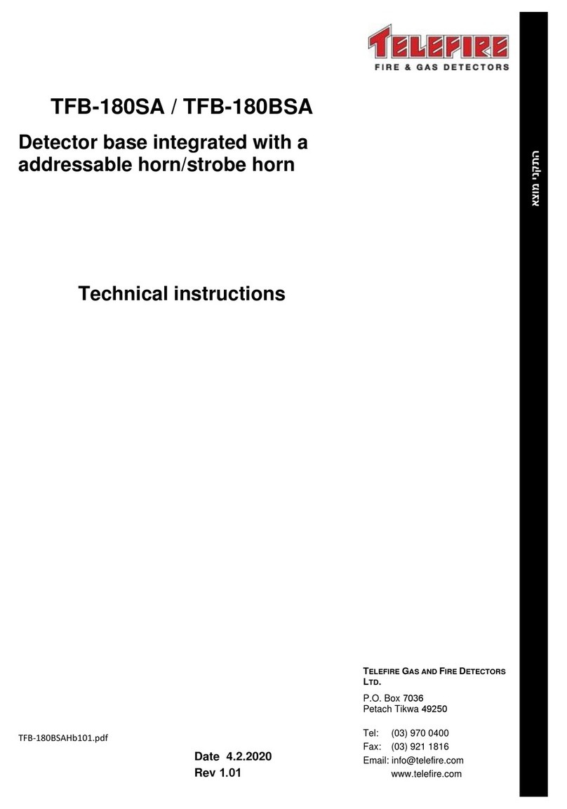 Telefire TFB-180SA Technical instructions