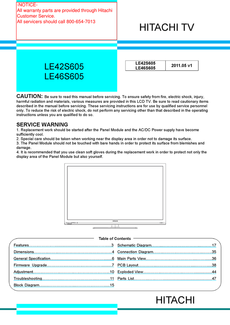 Hitachi LE42S605 User manual