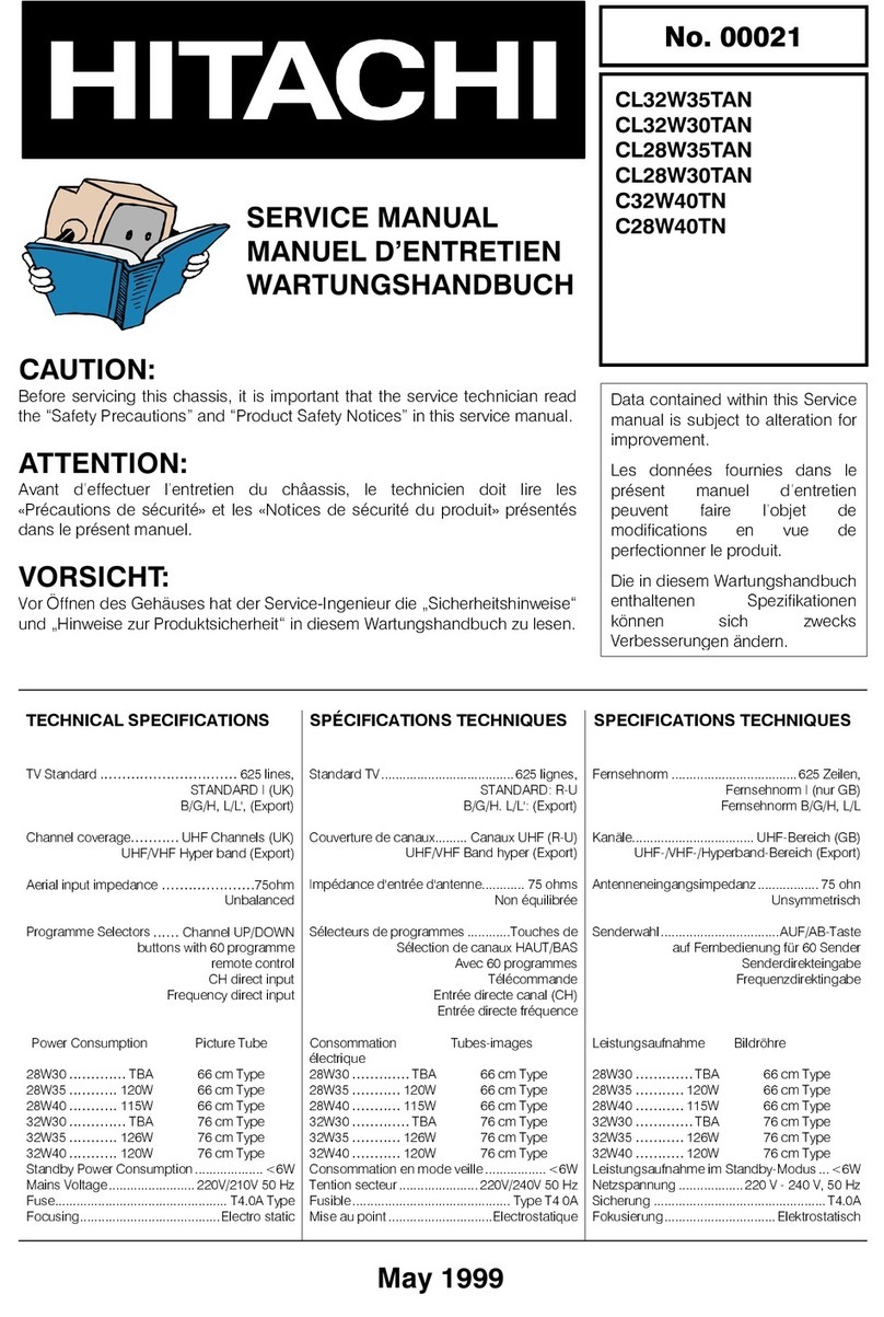 Hitachi CL32W35TAN User manual