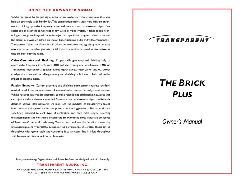 Transparent THE BRICK PLUS owner's manual Transparent THE BRICK PLUS owner's manual