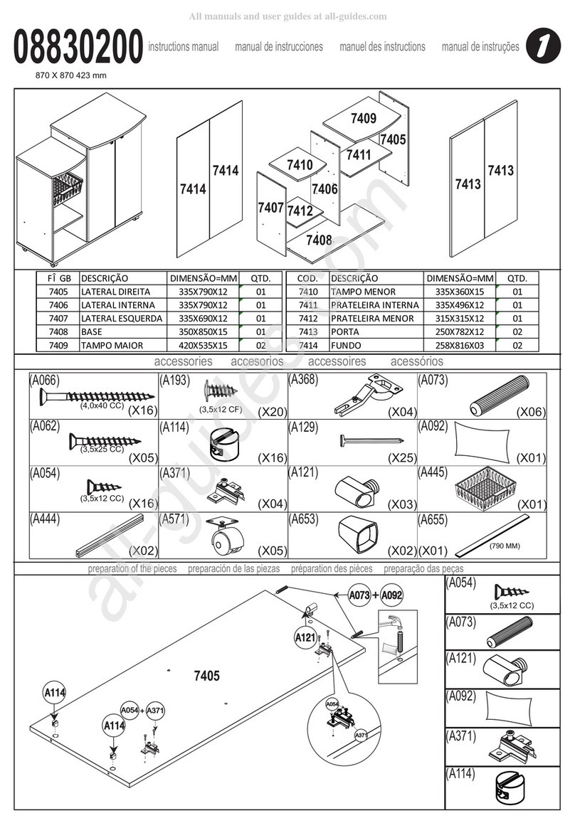 Zanzini Armario 08830200 instruction manual