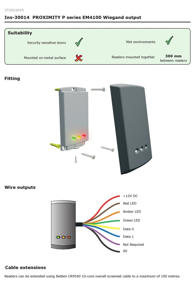 Paxton Access PROXIMITY P Series instructions
