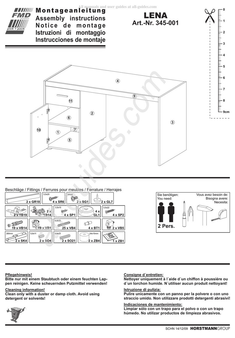 Horstmann FMD Furniture LENA 345-001 Assembly instructions Horstmann FMD Furniture LENA 345-001 Assembly instructions