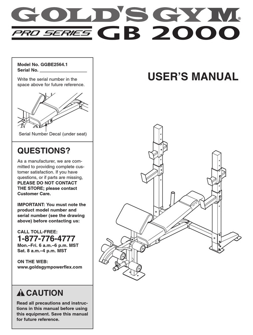 Gold's Gym Pro Series user manual