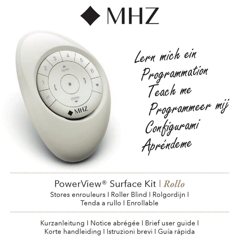 MHZ PowerView Rollo Surface Kit Brief user's guide