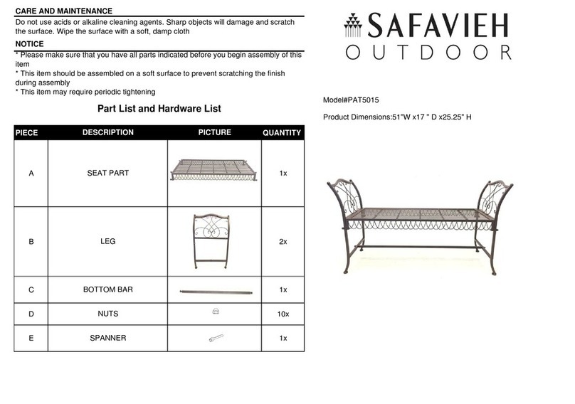 Safavieh Outdoor PAT5015 Care and maintenance