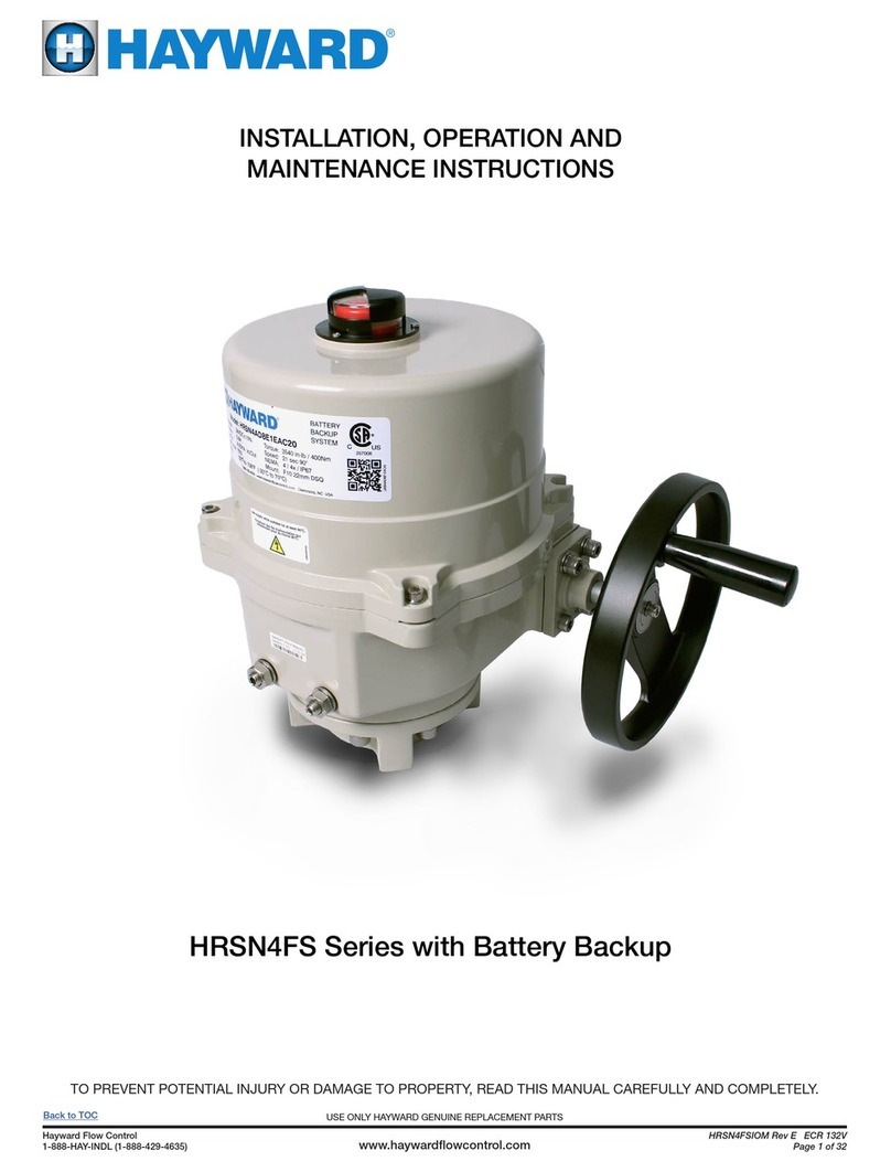 Hayward HRSN4FS Series Installation, operation and maintenance instructions