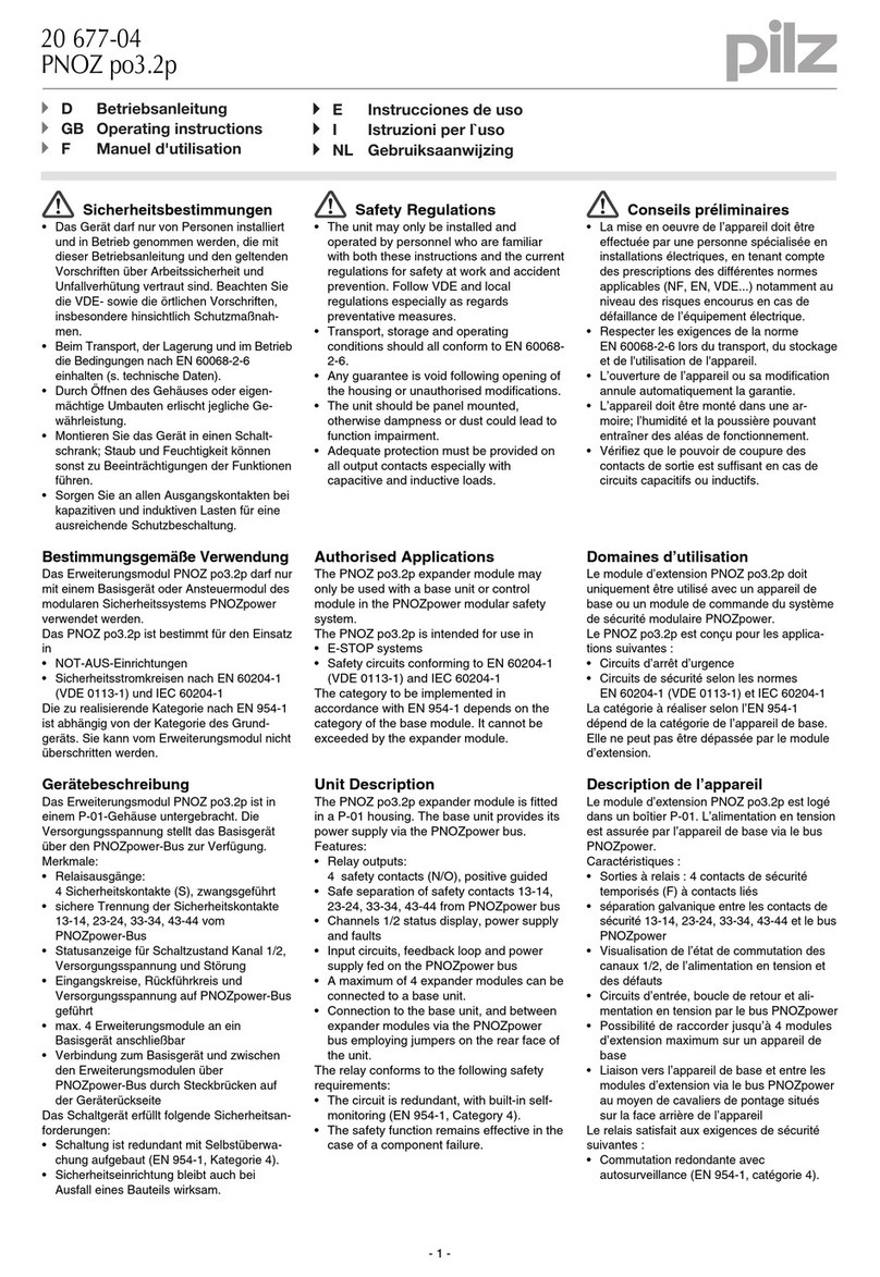 Pilz PNOZ po3.2p User manual Pilz PNOZ po3.2p User manual