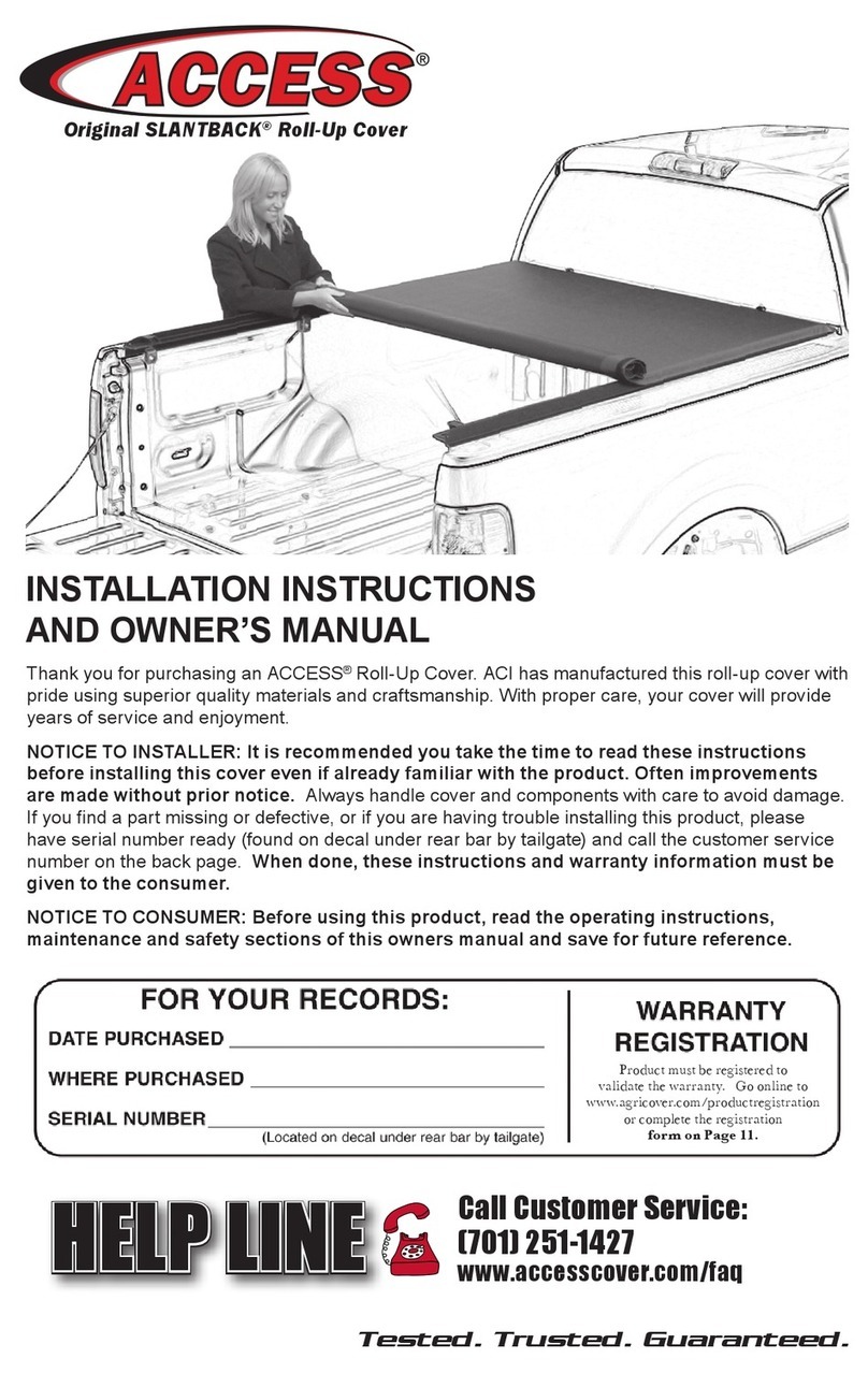 Access SLANTBACK Roll-Up Cover Quick start guide
