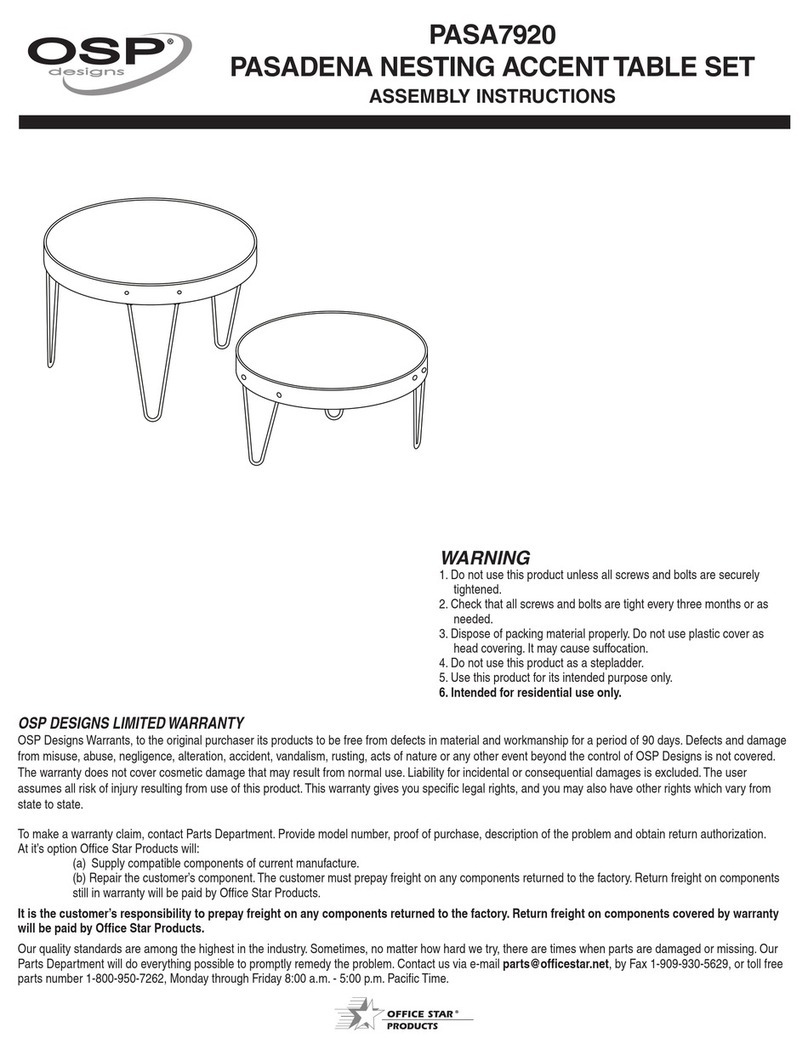 OSP Designs PASA7920 Assembly instructions