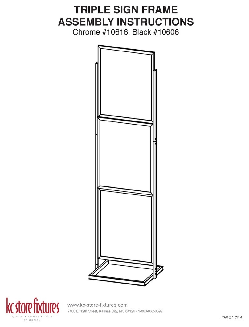 KC STORE FIXTURES 10616 Assembly instructions
