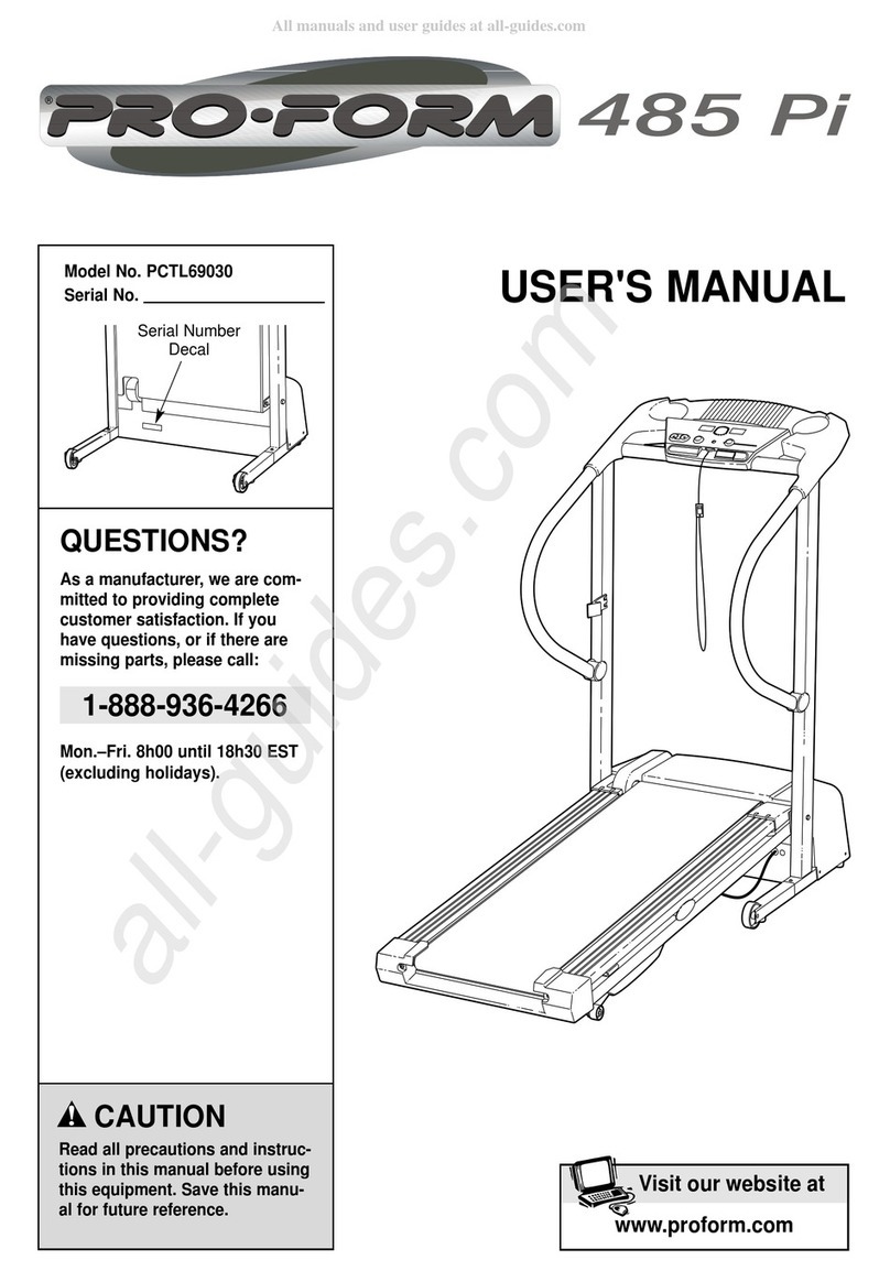 Pro-Form 485 Pi User manual