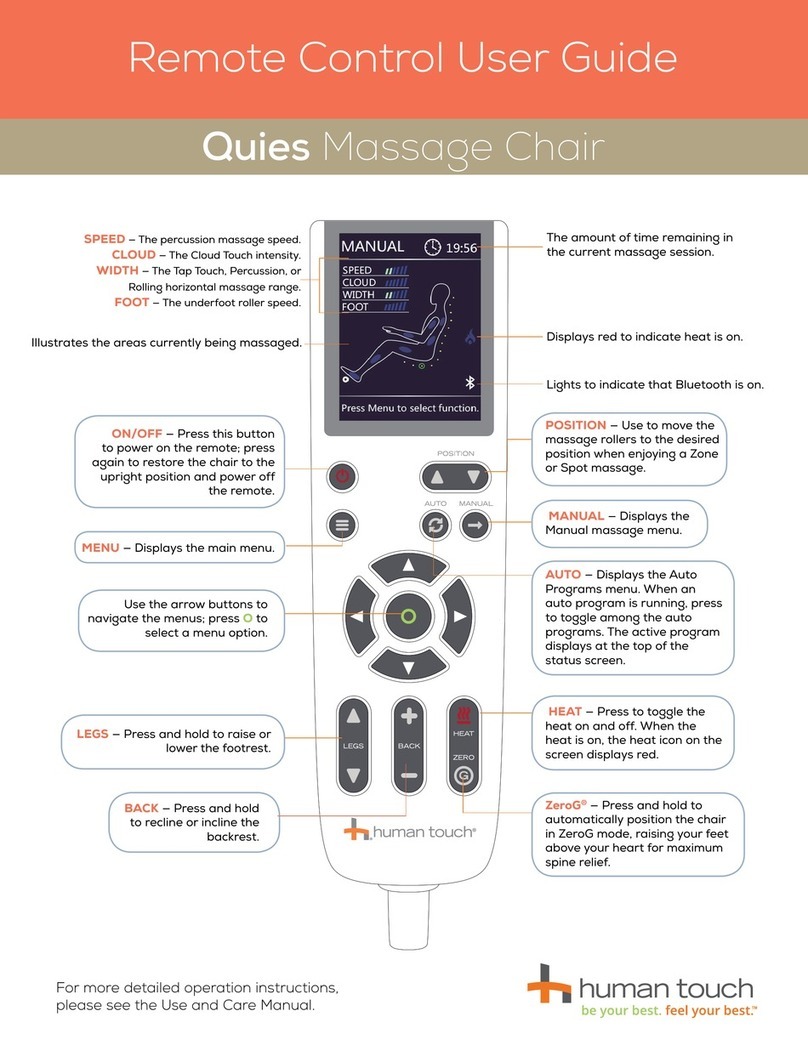 Human Touch Quies user guide