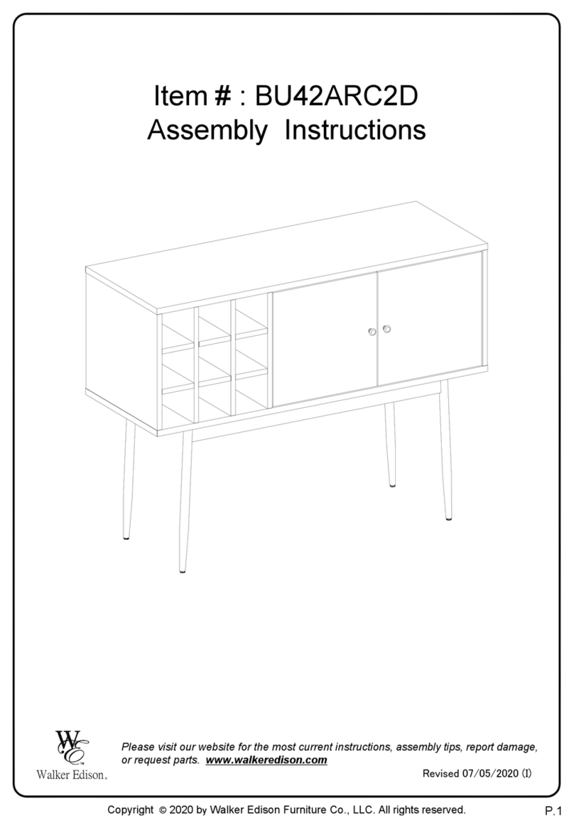 Walker Edison BU42ARC2D User manual