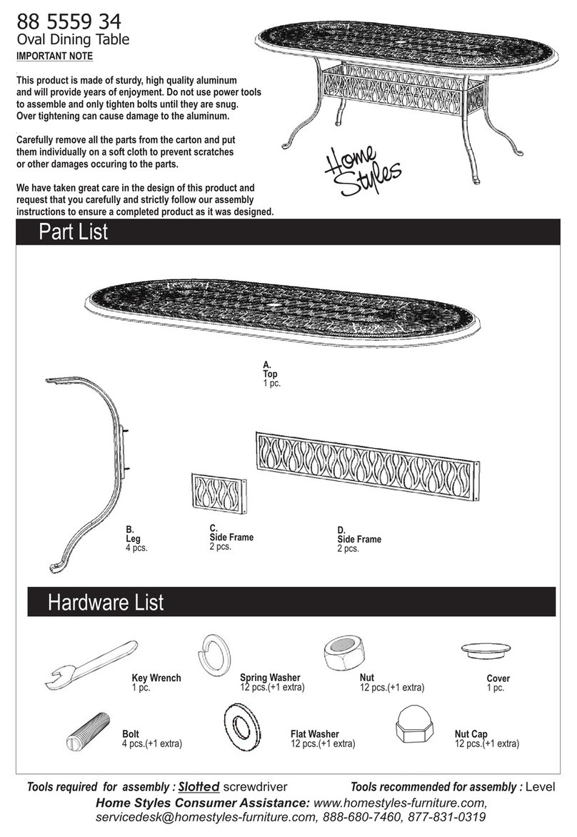 Home Styles 88 5559 34 Assembly instructions Home Styles 88 5559 34 Assembly instructions