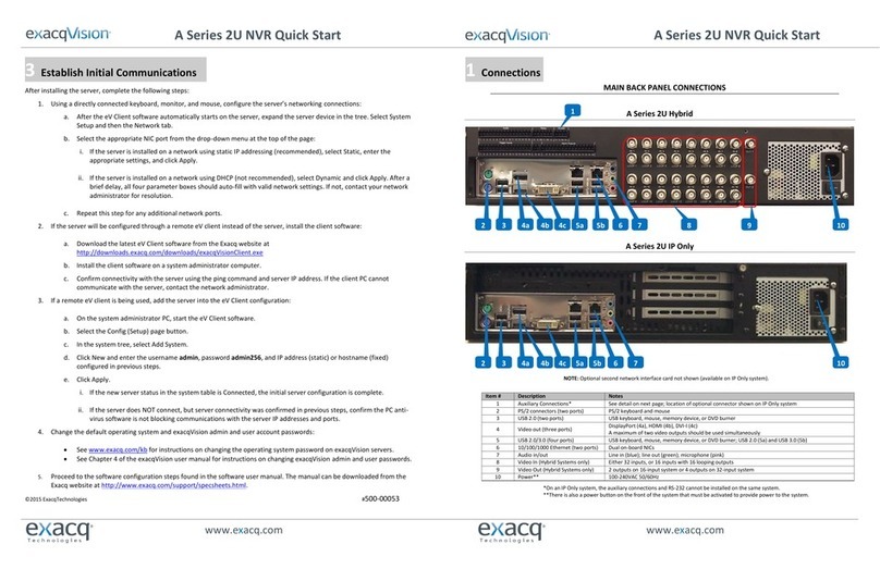 exacqVision A Series quick start
