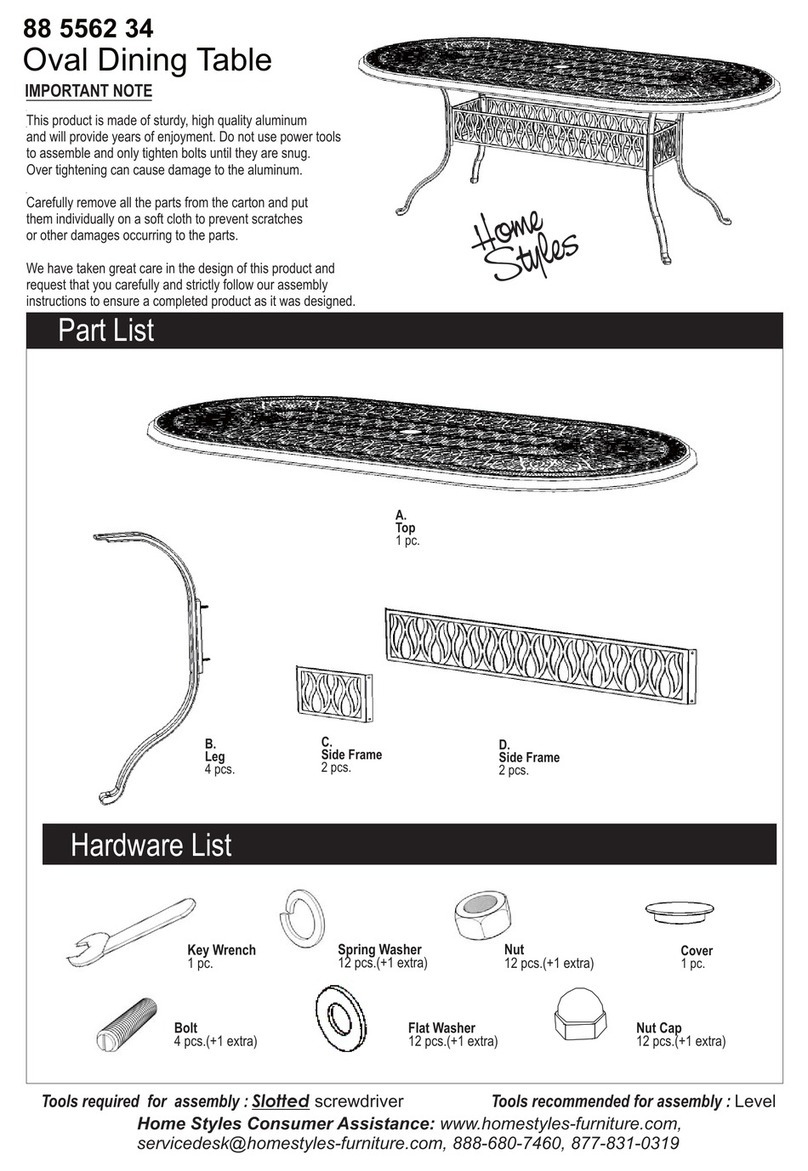 Home Styles 88 5562 34 Assembly instructions