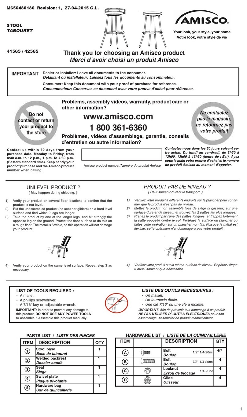 Amisco 41565 User manual Amisco 41565 User manual
