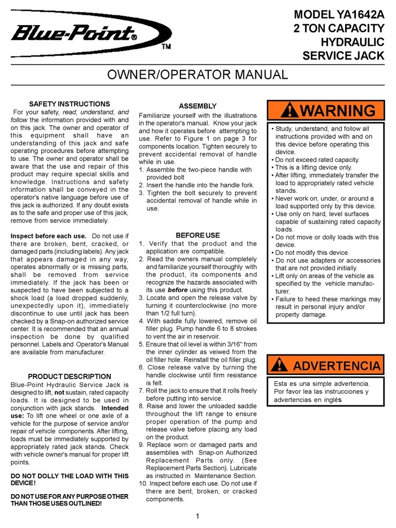 Blue point YA1642A Owner's/operator's manual