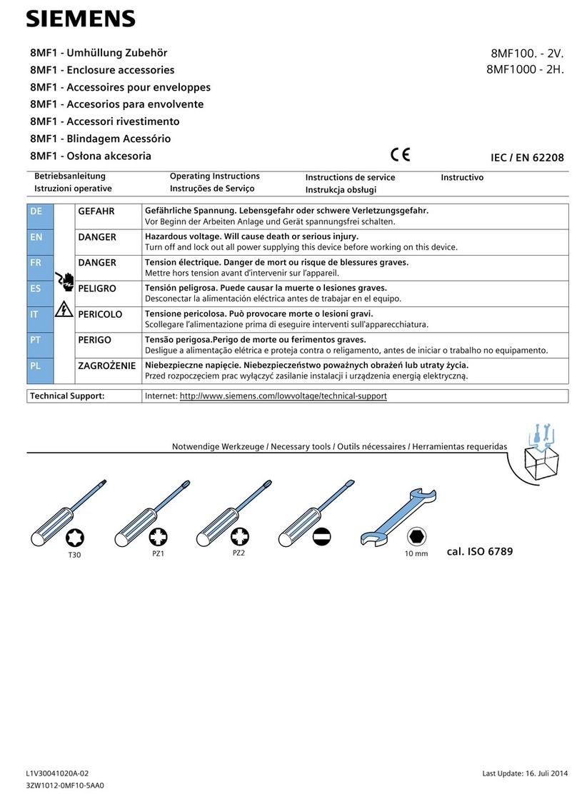 Siemens 8MF100 - 2V Series User manual