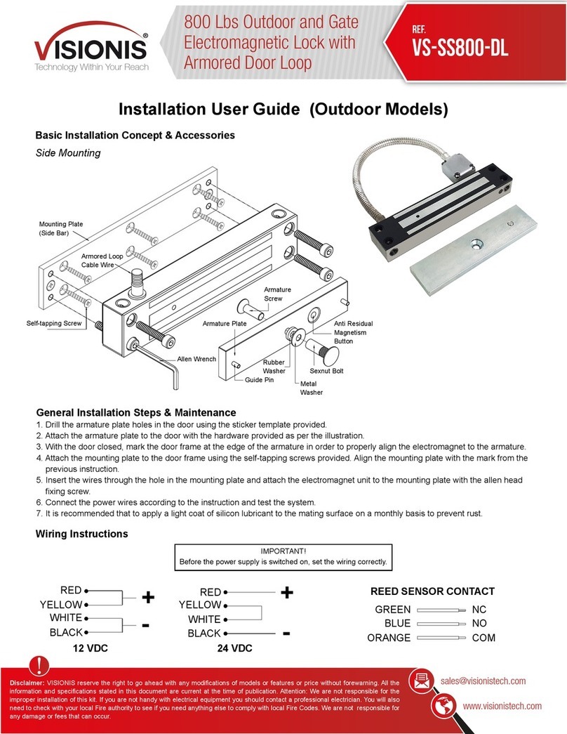 Visionis VS-SS800-DL Installation & user guide