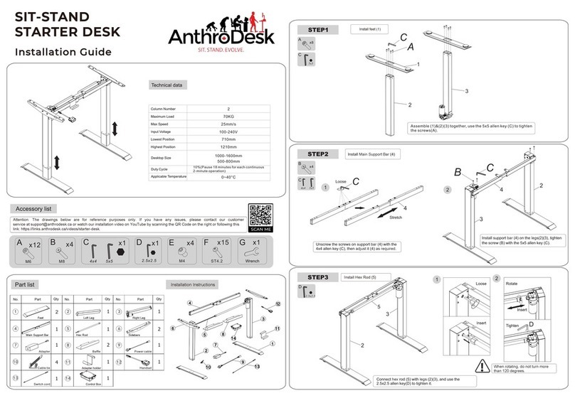 Autodesk SIT-STAND STARTER DESK installation guide