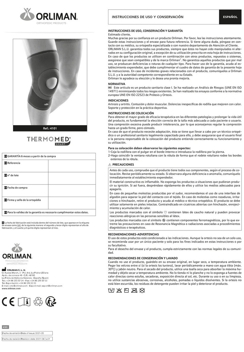 Orliman Thermomed Smart 4101 Operation instructions